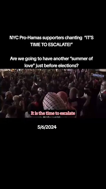 When they chant “it’s time to escalate” in the streets, what do you think that means?