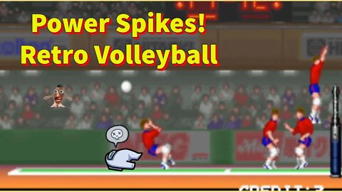 Retro Volleyball Game: Power Spikes - Playthrough