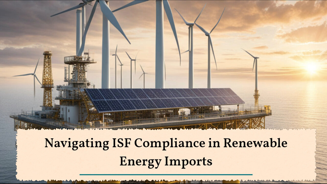 The Importance of ISF Compliance for Renewable Energy