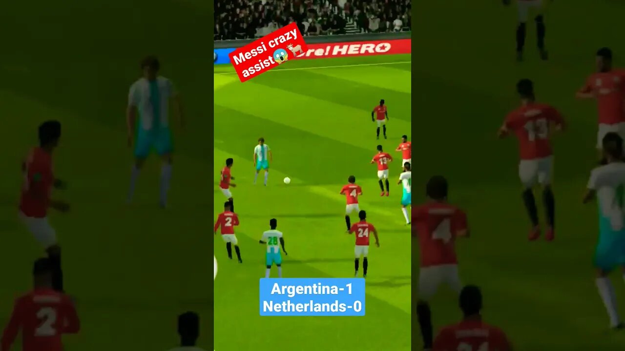 argentina vs netherlands messi crazy assist #fifaworldcup #dls23 #messi #argentina