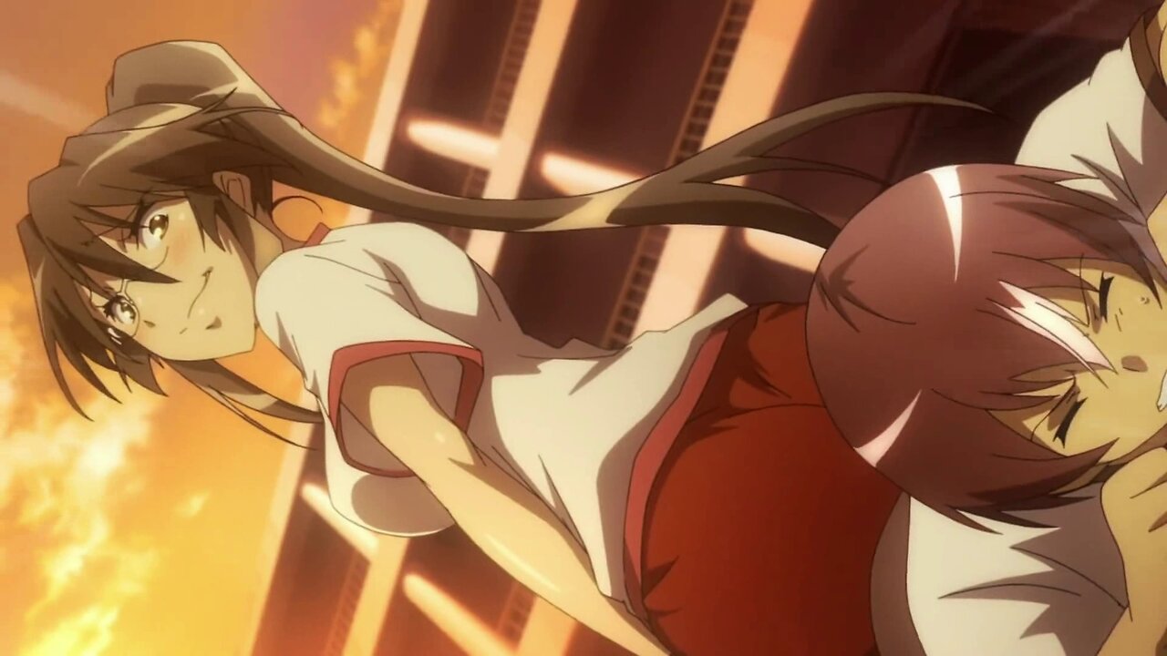 World Break - Tokiko sticks a stick up Moroha's butt