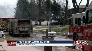 Five displaced by Millard house fire