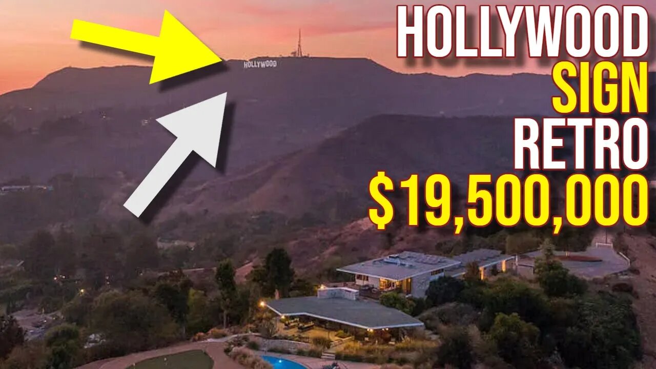 Tour $19,500,000 Hollywood Sign Retro Mansion