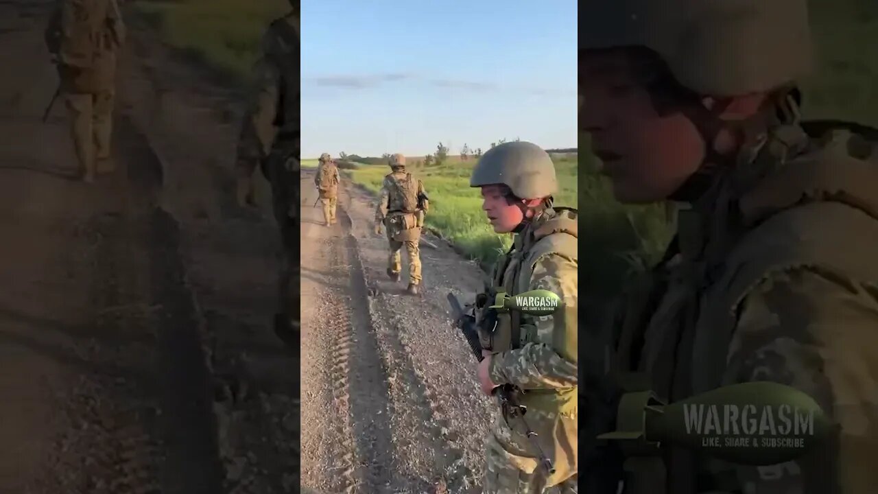 Destroyed Ukrainian armor in a Marinka field
