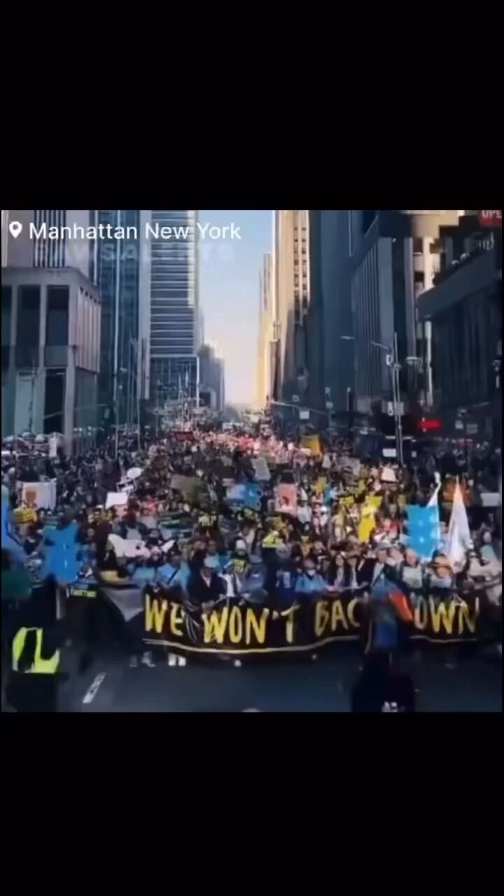 Thousands in NYC are marching and protesting of Donald Trump’s election to 47th President!