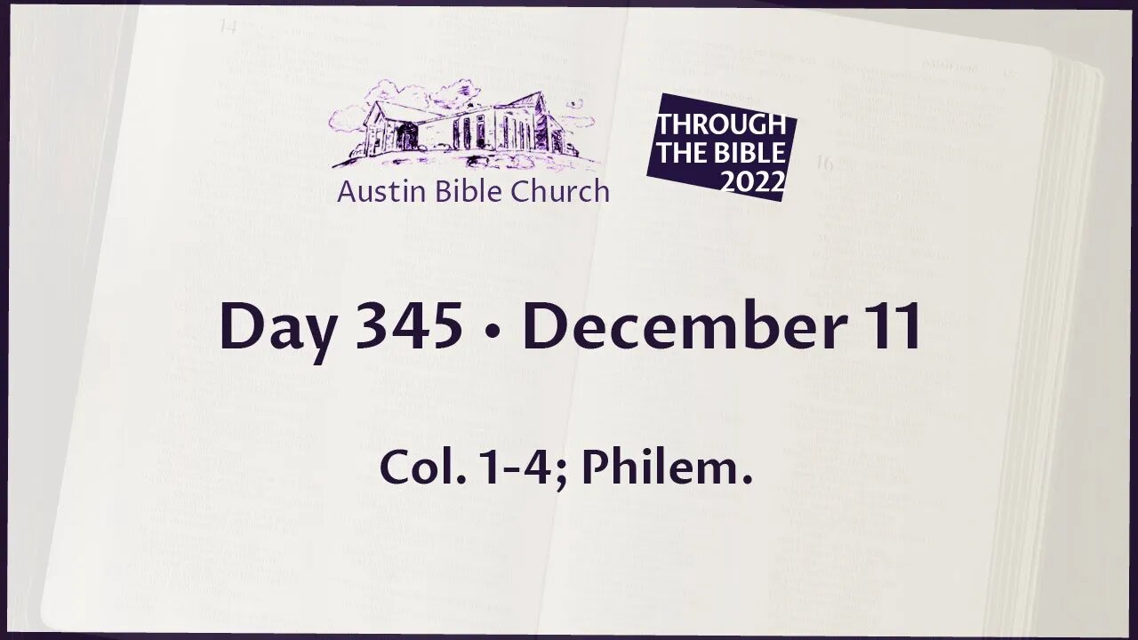 Through the Bible 2022 (Day 345)