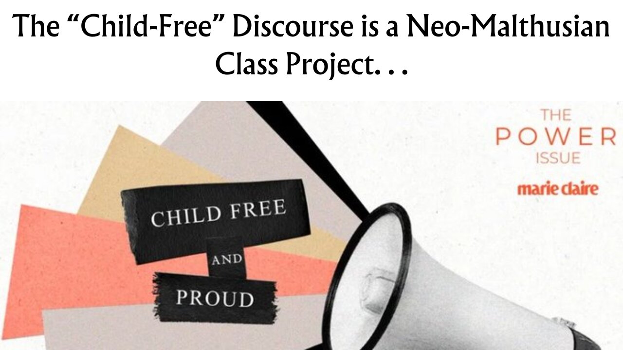 The Child-Free Discourse is a Neo-Malthusian Class Project