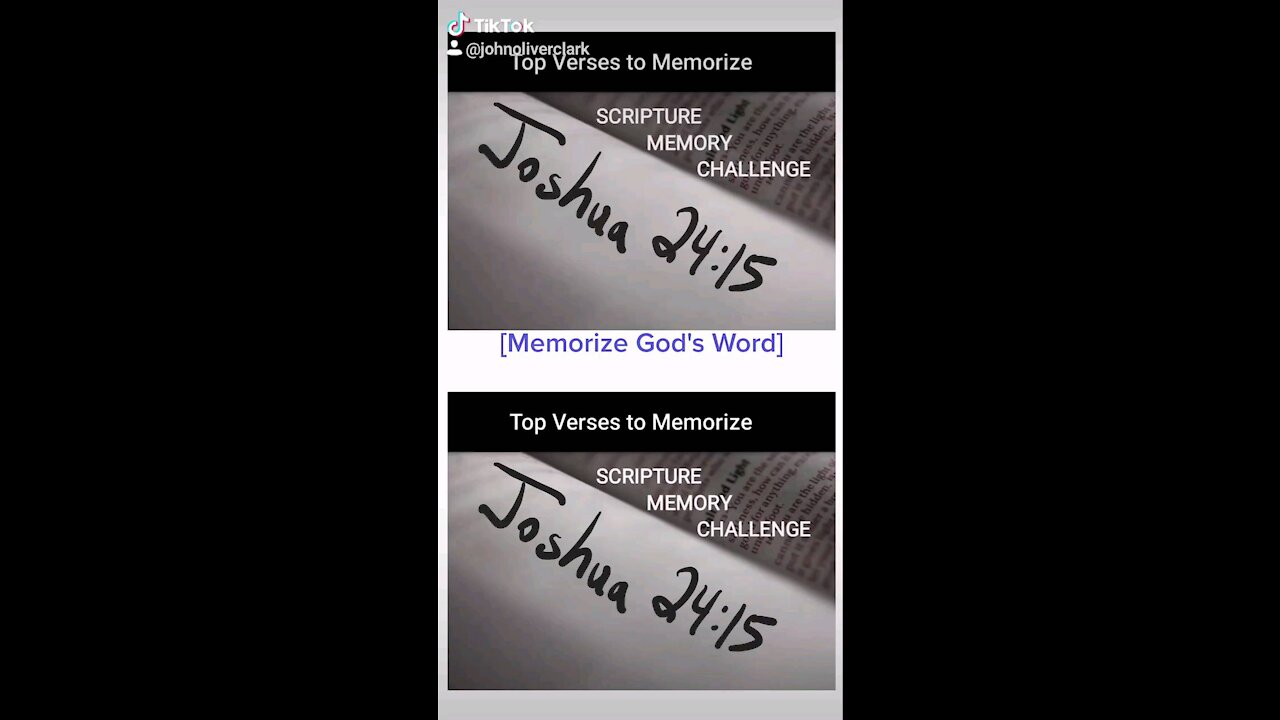 Top Verses To Memorize, Joshua 24:15b