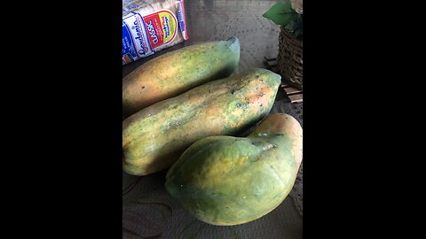 Harvesting papaya