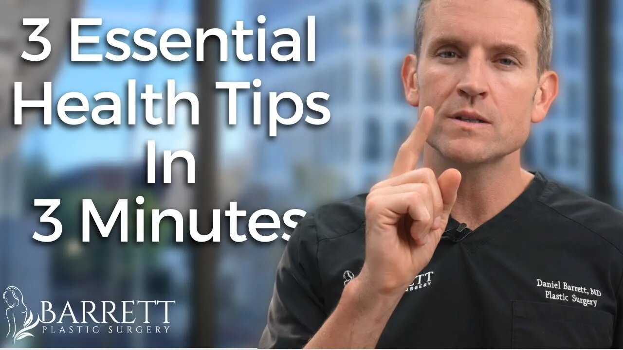 3 Essential Healthy Lifestyle Tips In 3 Minutes!