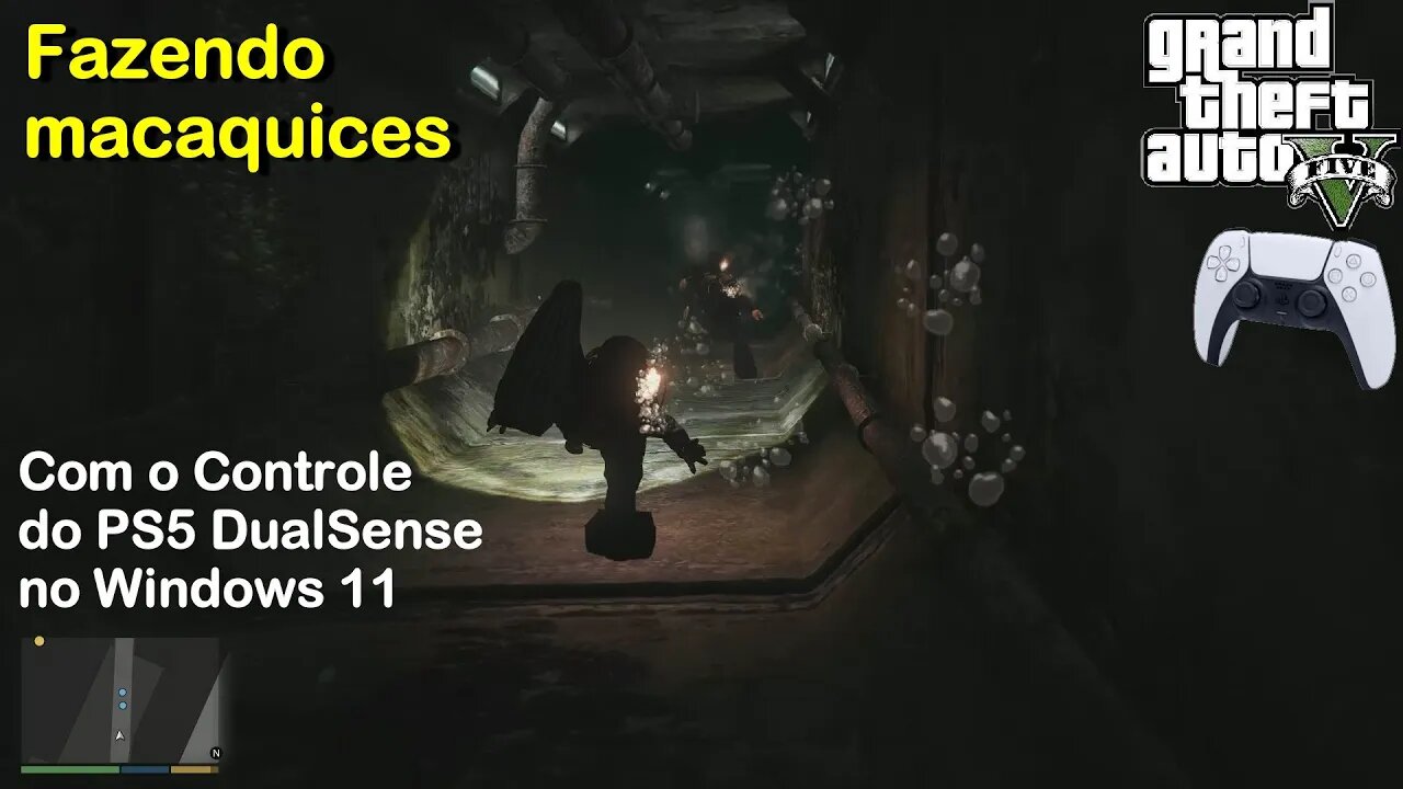 Fazendo macaquices - GTA 5 com o controle do PS5 DualSense no Windows 11 na Radeon RX 580 8GB GDDR5