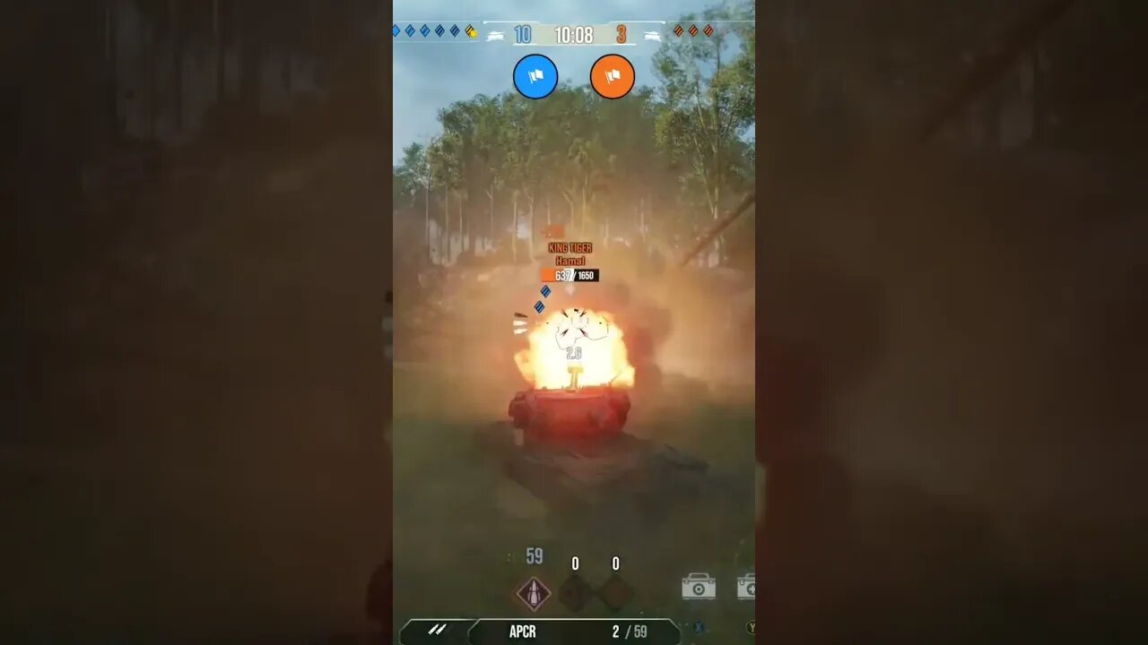 World of Tanks: Just sitting there shooting away at this bot. lol