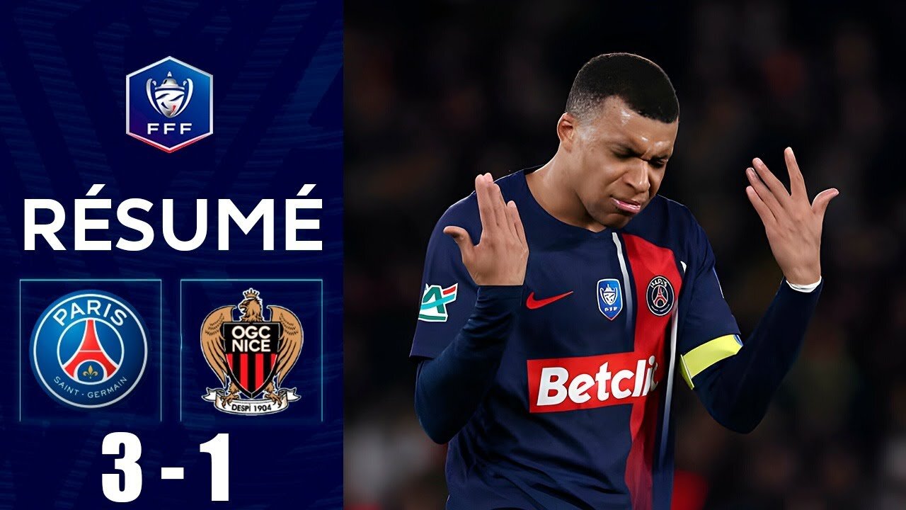 Kylian Mbappé Goal | PSG vs Nice 3-1 | Coupe de France 2023-24