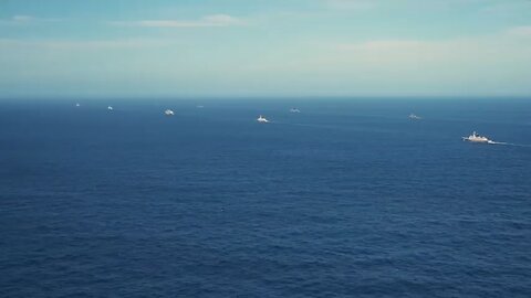 Russian and Chinese naval drills