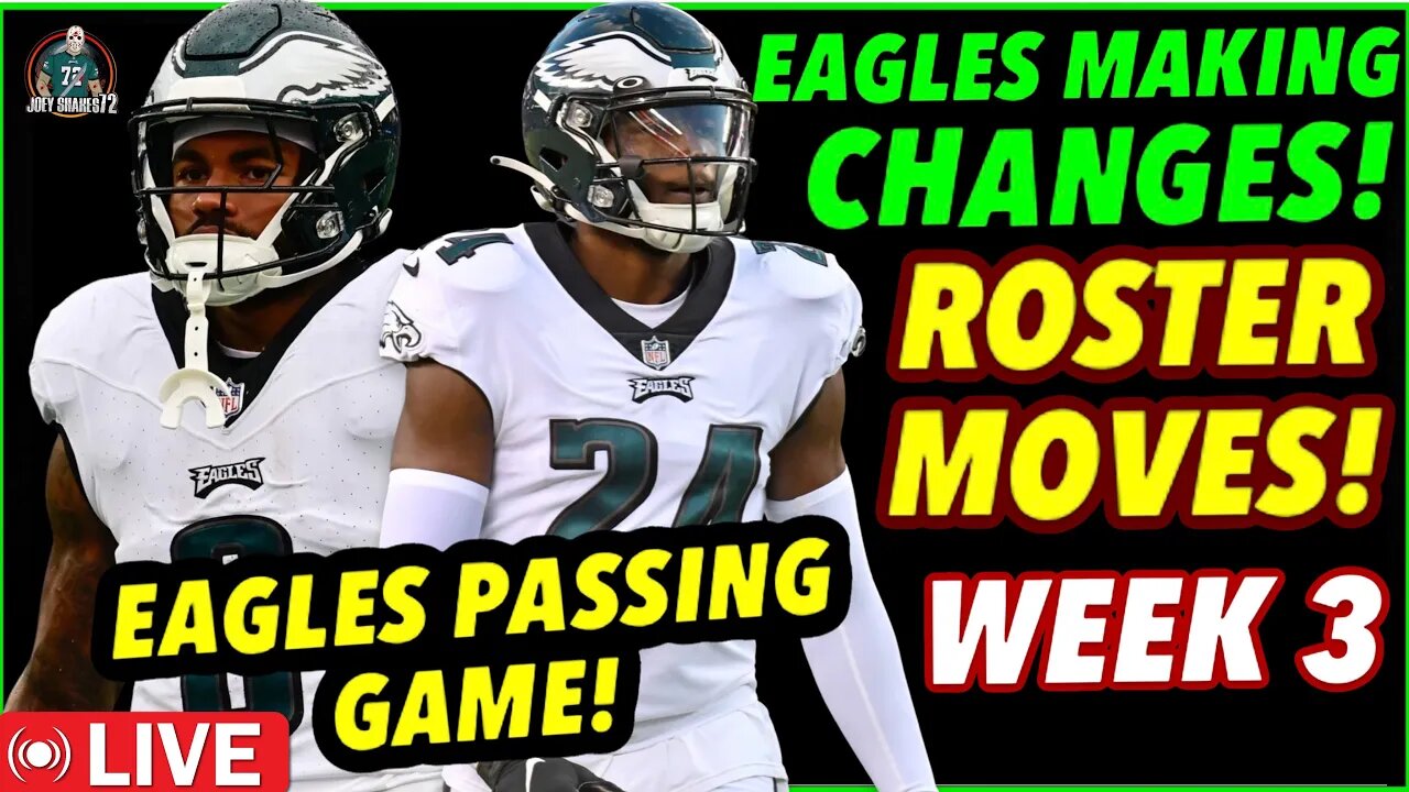 Eagles Roster Moves! The Run Game Going Into Week 3! Siposs Gone! Eagles vs Buccaneers! #Eagles