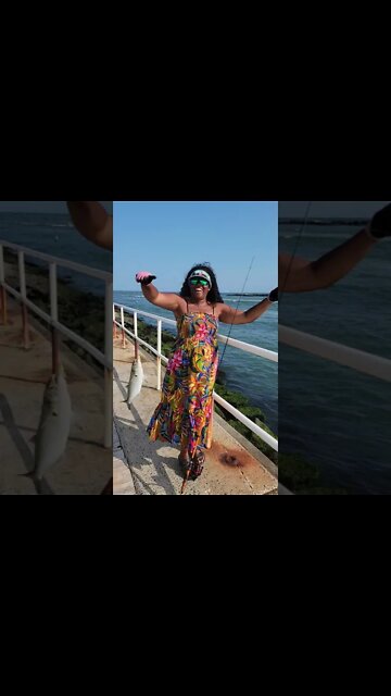 Beautiful Woman Catches Keeper Blue Fish. #oceancity #Bluefish #oceancityfishing