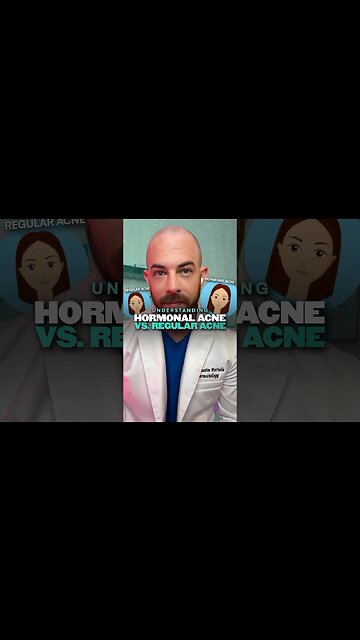 What’s the difference between regular and hormonal acne? Derm explains! #hormonalacne