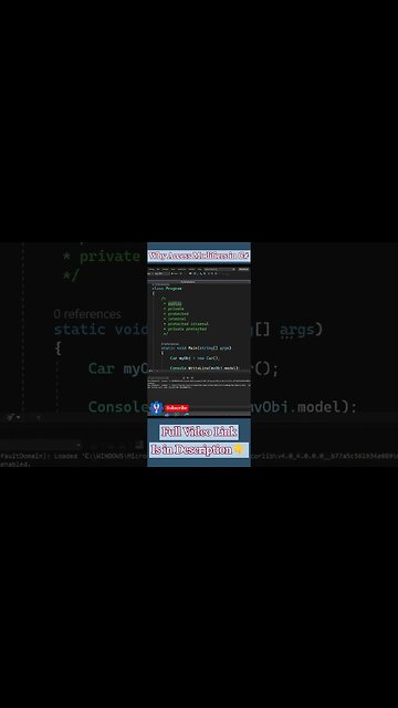 Why Access Modifiers in C#