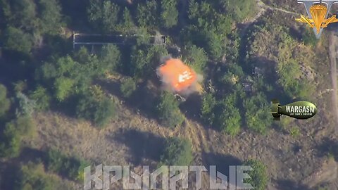 Russian Lancet kamikaze drone ends a BM-21 Grad launcher