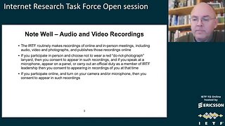 Internet Research Task Force IRTF Open Meeting