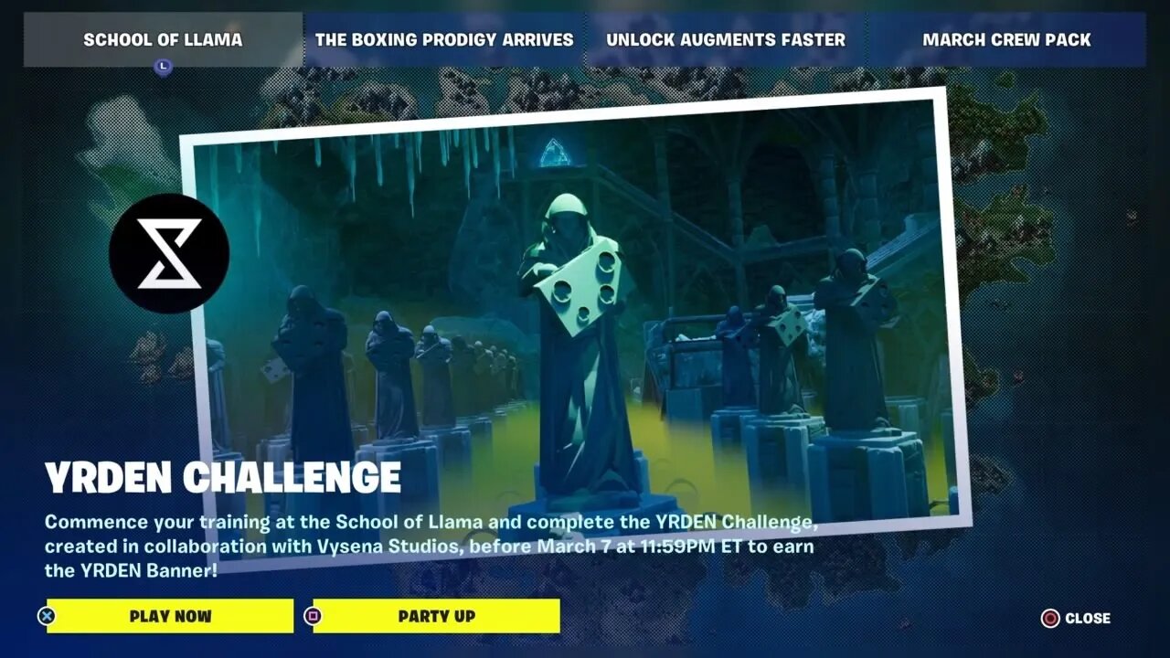 YRDEN Challenge - School of Llama - Fortnite