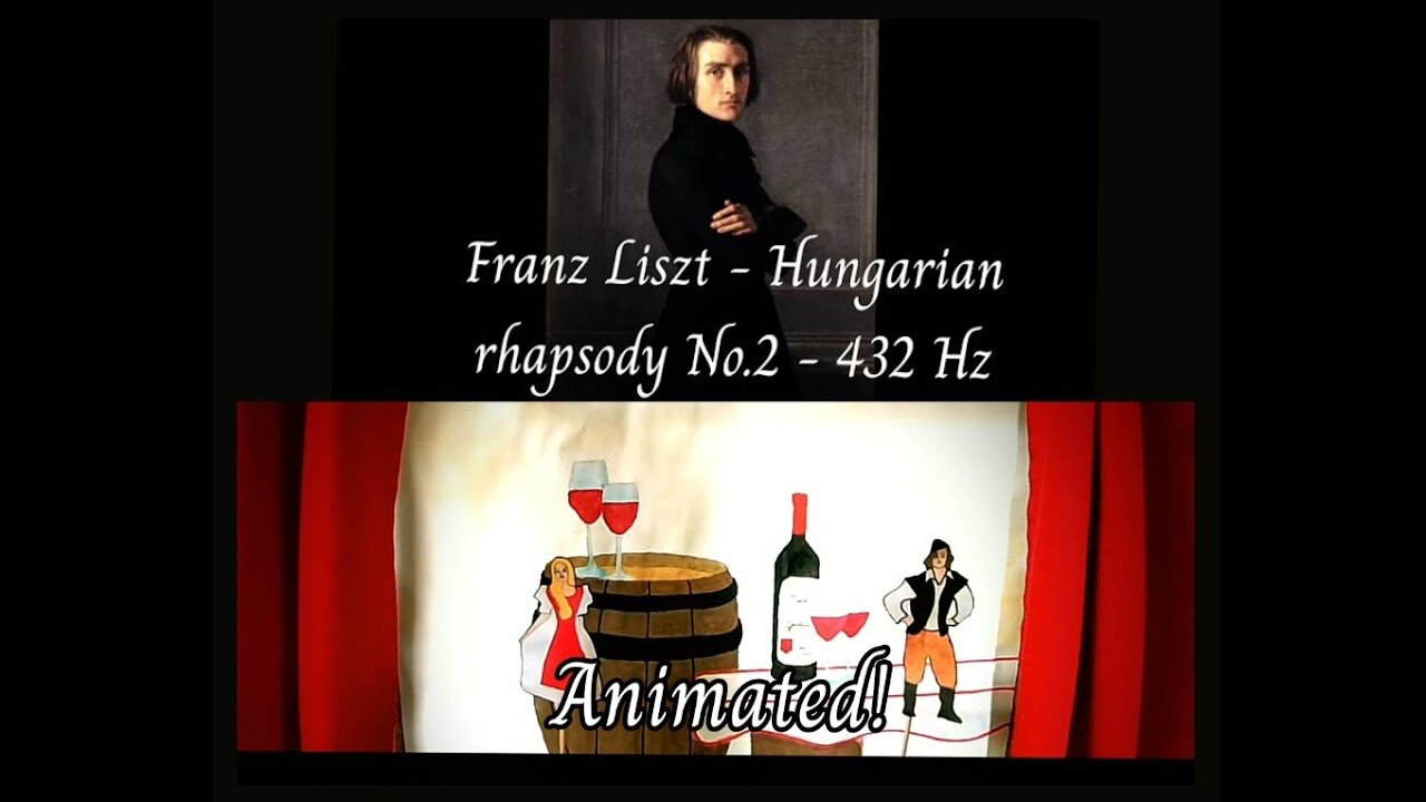 Franz Liszt - Hungarian rhapsody No.2 (432Hz) - Animated!