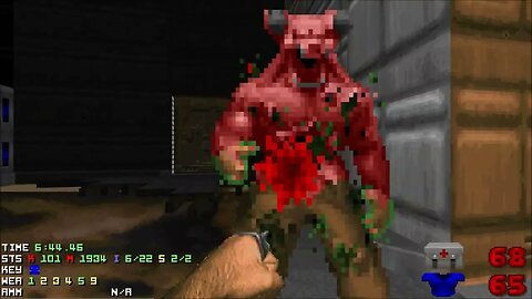 Doom 2 Baron Door Level 32 UV with 100.0% in 23:07