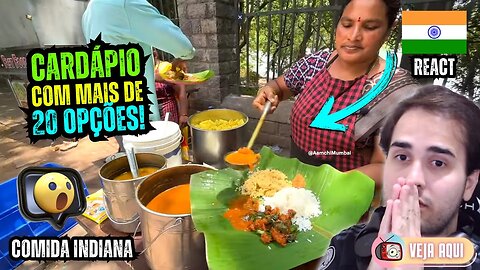 VARIEDADE DE PRATOS PARA TODOS OS GOSTOS! Reagindo a COMIDAS DE RUA INDIANAS | Veja Aqui Reacts