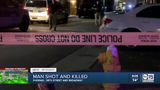 Man shot and killed in PHX near 28th St. and Broadway