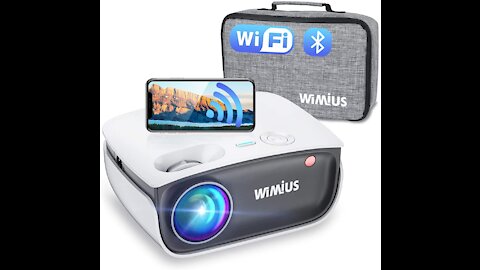 Wifi Bluetooth Projector, WiMiUS S25 6000L HD Mini Outdoor Movie