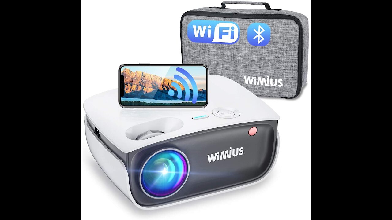 Wifi Bluetooth Projector, WiMiUS S25 6000L HD Mini Outdoor Movie