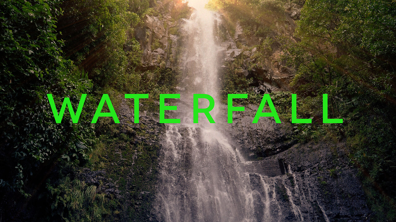 Majestic Waterfall For Focus at Work | Natural White Noise Nature