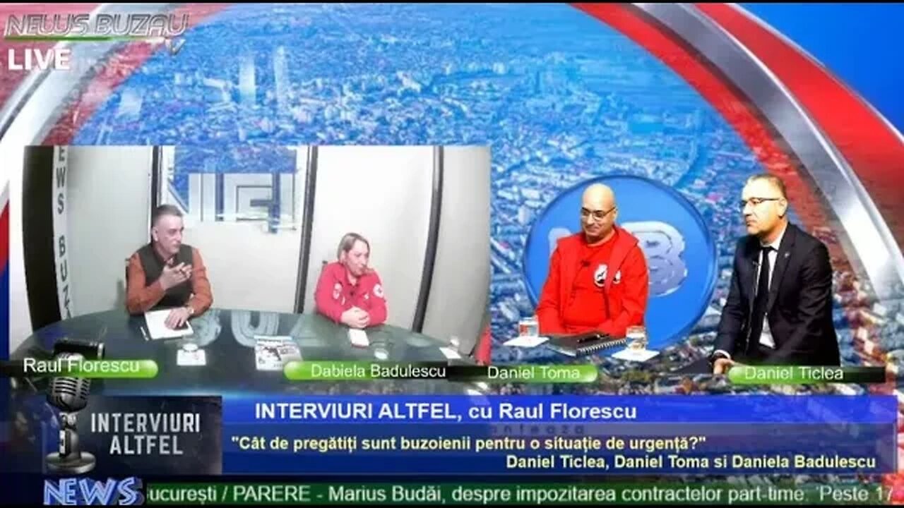 LIVE - TV NEWS BUZAU- "INTERVIURI ALTFEL", cu Raul Florescu. "Cât de pregătiți sunt buzoienii pen…