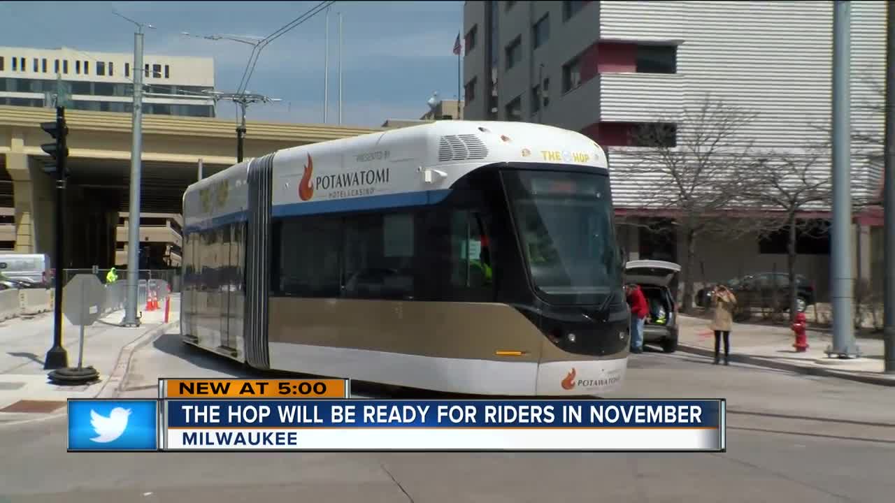 Report: Milwaukee's streetcar 'The Hop' will begin service on November 2