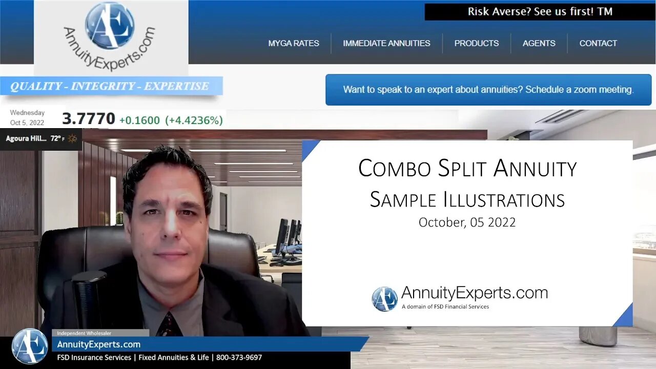 Split Annuity | Combo Annuity | Rates Oct. 05, 22 | 7 yr guaranteed term Liquid thereafter Walk-Away