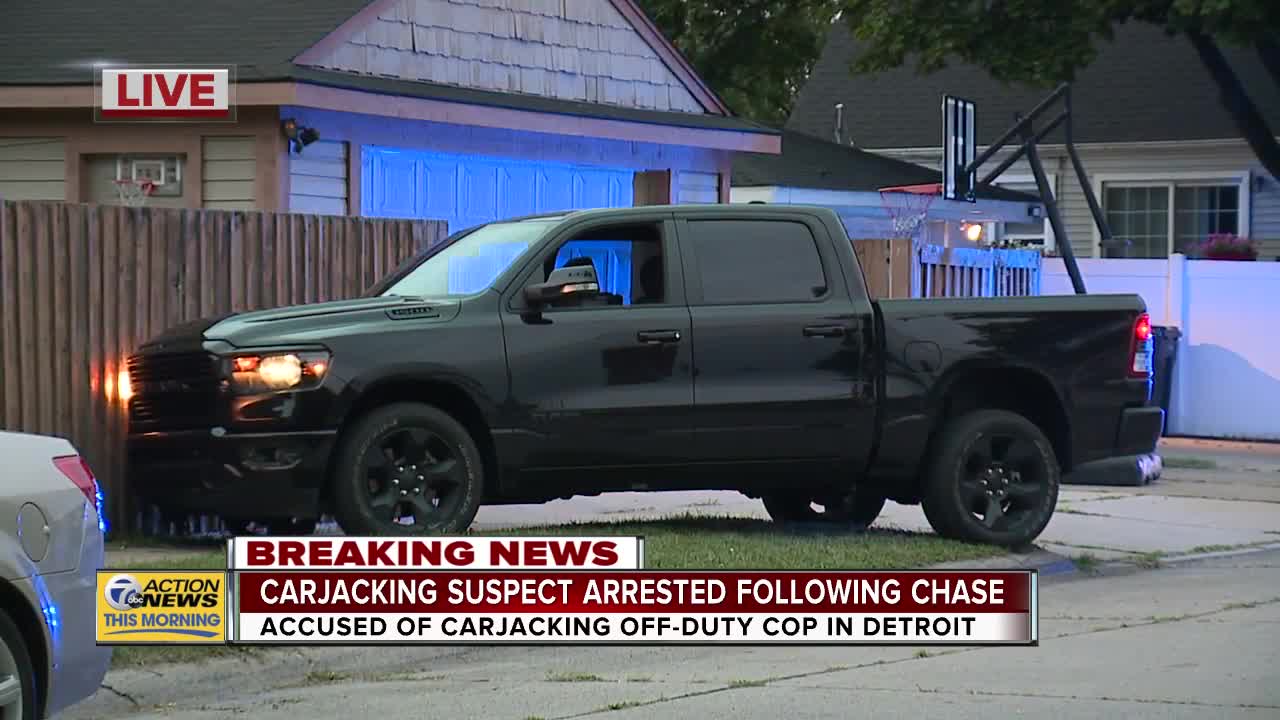 Off-duty cop carjacked in Detroit, suspect arrested