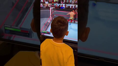 7 year old plays WWE 2K23 for the 1st time! #WWE #RomanReigns #Shorts