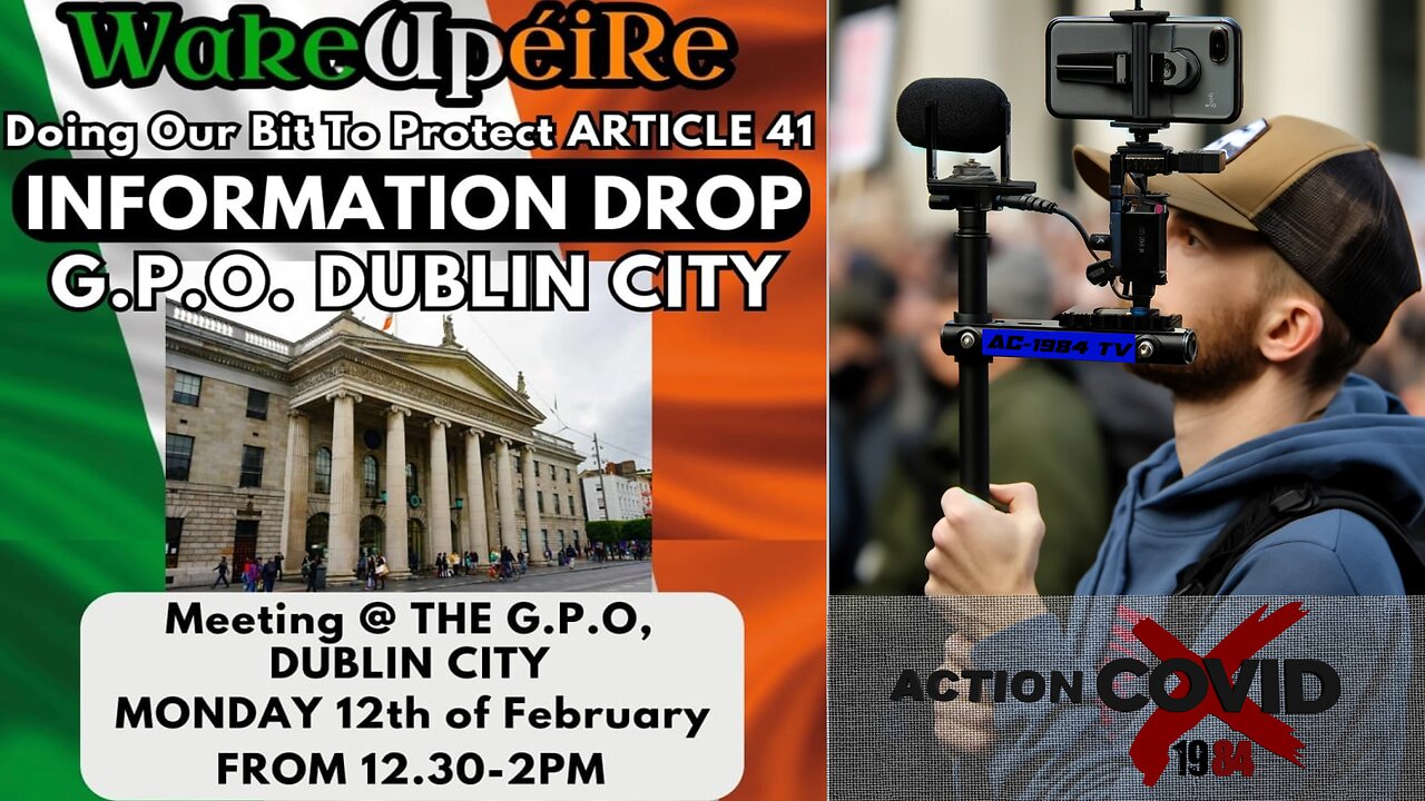 Information Drop&walking to NEWSTALK FM - 12.30, 04 July 2024, Dublin, Ireland