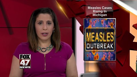 Measles count now up to 43, and a gas station in Lansing named as an exposure site