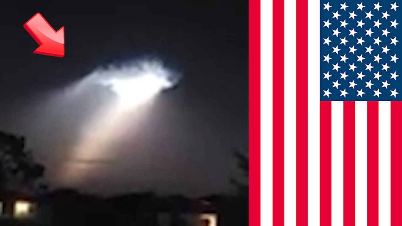 Beautiful light leaking into the clouds at night! USA [Mystery]