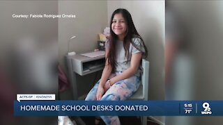 Woodworking was his hobby, until some kids needed desks for remote learning