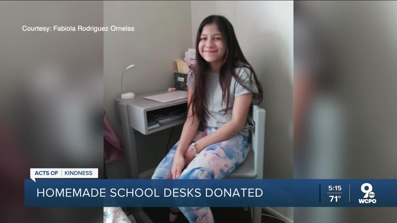 Woodworking was his hobby, until some kids needed desks for remote learning