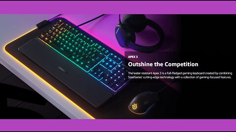 SteelSeries Apex 3 RGB Gaming Keyboard