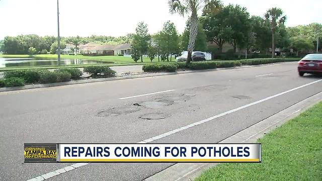 Pothole fix finally on way near Westchase