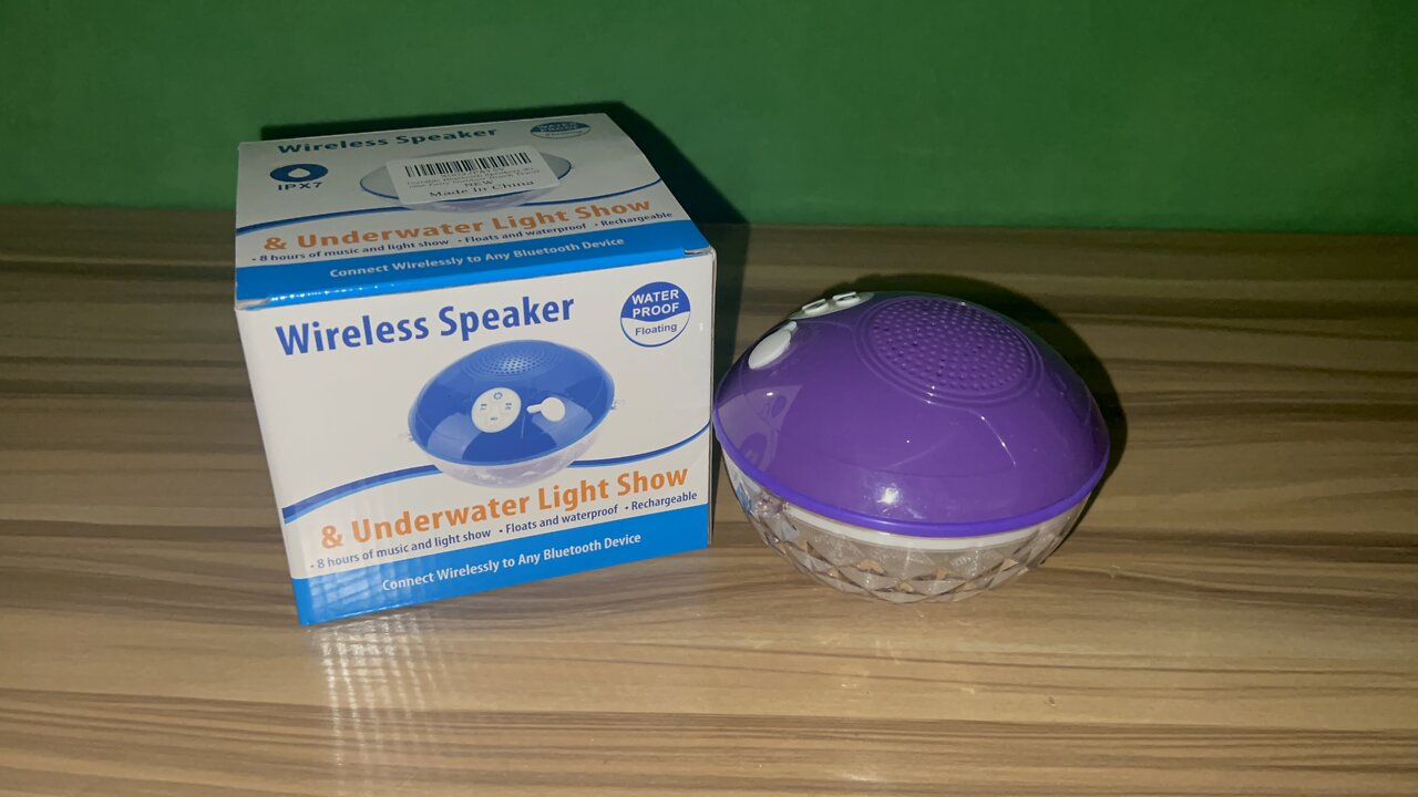 Portable Waterproof Floating Pool Speaker with Built in Mic