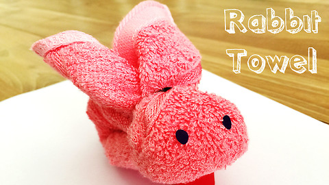 DIY towel art: How to make a cute bunny rabbit