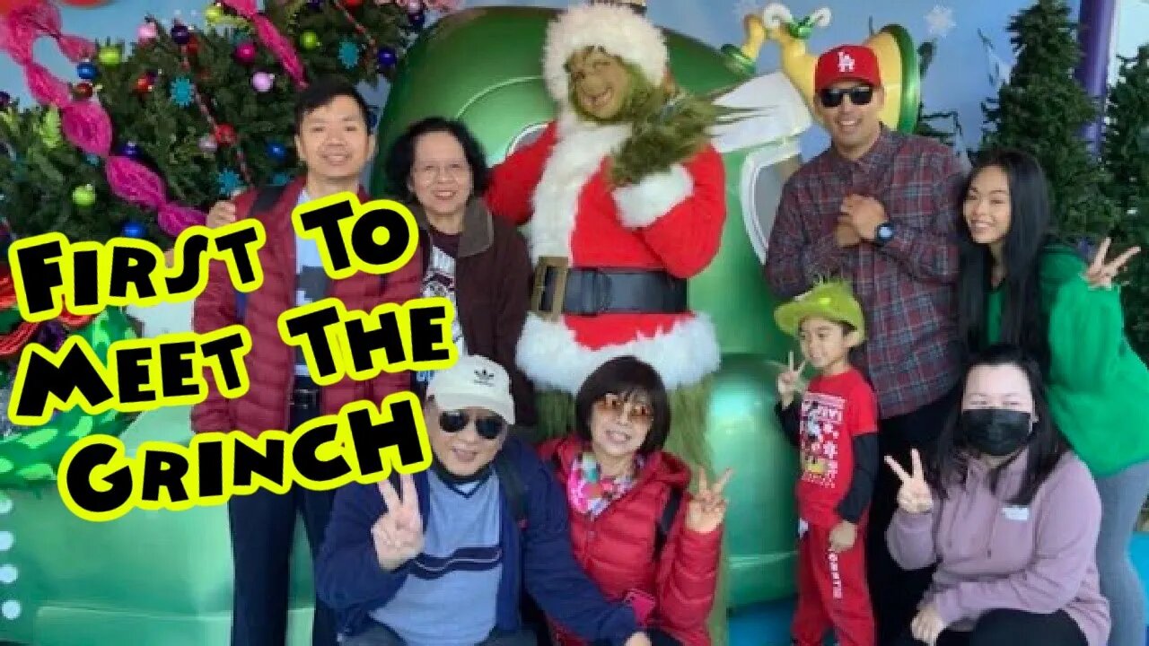 First In Line To Meet The Grinch At Universal Studios Hollywood