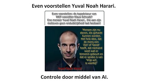 Controle door middel van AI - Yuval Noah Harari.