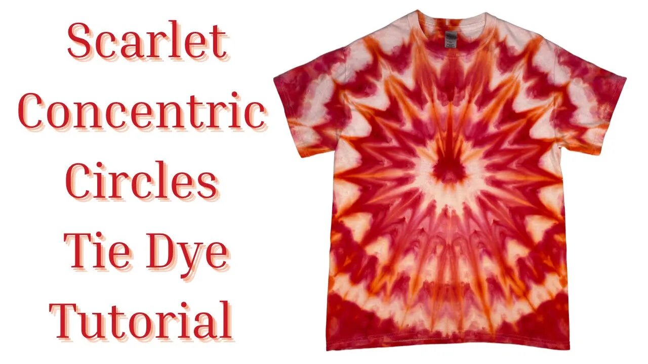 Tie-Dye Designs: Scarlet Single Color Concentric Circles