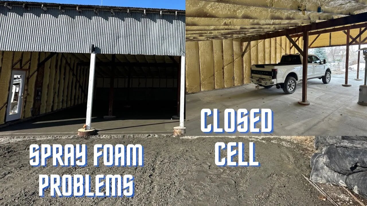 Empty To Insulated in 6 Minutes / Spray Foam Insulation Time Lapse / 40x40 Shop Build Update #004